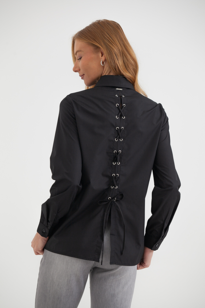 9037531 - Camisa Amarração Costas PRETO 9037531 - Camisa Amarração Costas PRETO