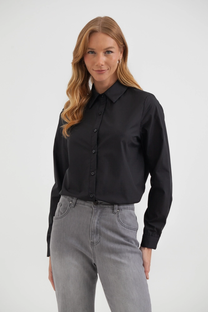 9037531 - Camisa Amarração Costas PRETO - Imagem 1
