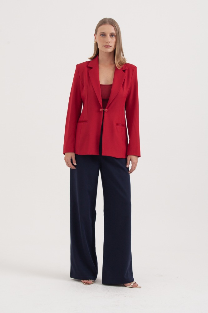 9037566 - Blazer Recortes Fecho Bolinha CEREJA 9037566 - Blazer Recortes Fecho Bolinha CEREJA
