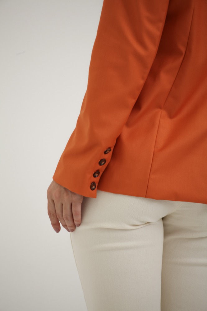 9037568 - Blazer Básico Botão Tartaruga CORAL