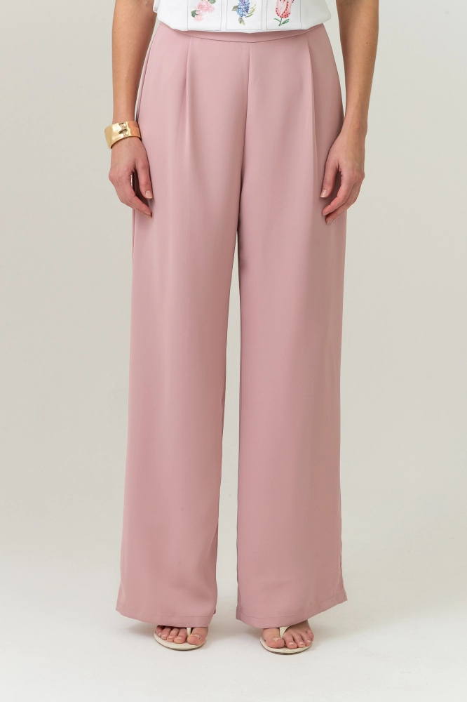 9037657 - Calça Pantalona Alfaiataria Com Pregas ROSÊ 9037657 - Calça Pantalona Alfaiataria Com Pregas ROSÊ - Imagem 2