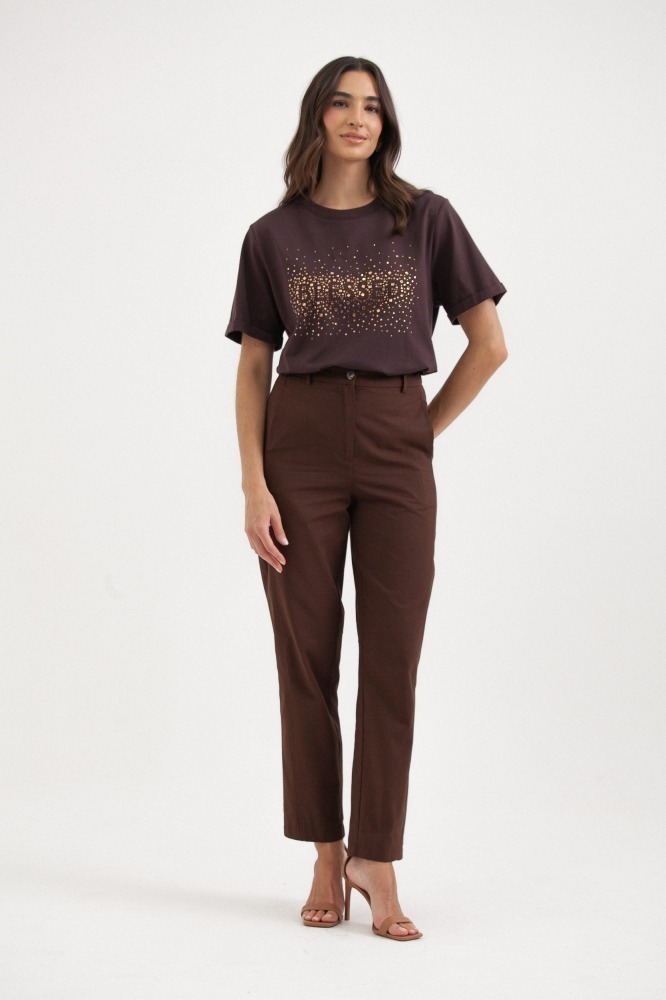 9037741 - Calça Chino Reta MARROM 9037741 - Calça Chino Reta MARROM