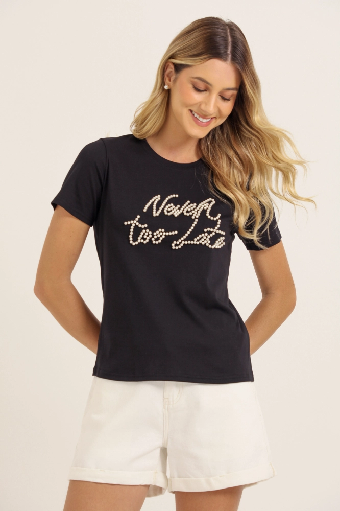 9037750 - Camiseta Never Too Late PRETO 9037750 - Camiseta Never Too Late PRETO - Imagem 2