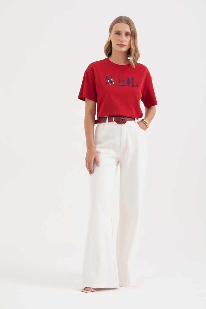 9037754 - Camiseta Bordado Sail VERMELHO 9037754 - Camiseta Bordado Sail VERMELHO