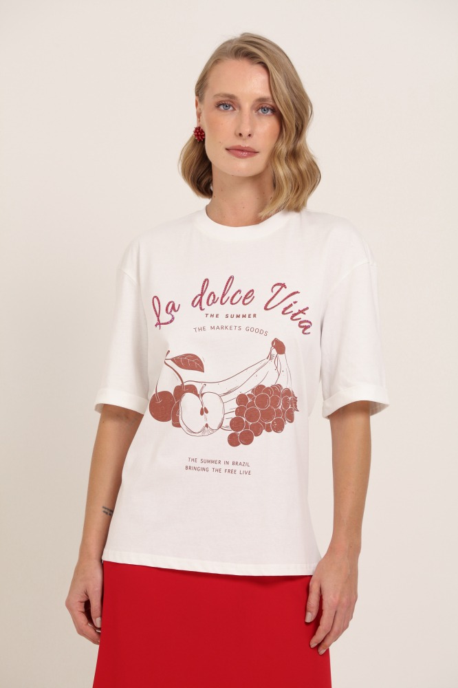 9037761 - Camiseta La Dolce Vita OFF-WHITE 9037761 - Camiseta La Dolce Vita OFF-WHITE