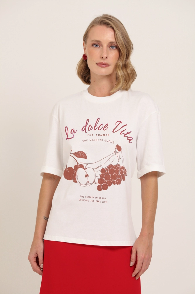 9037761 - Camiseta La Dolce Vita OFF-WHITE 9037761 - Camiseta La Dolce Vita OFF-WHITE - Imagem 2