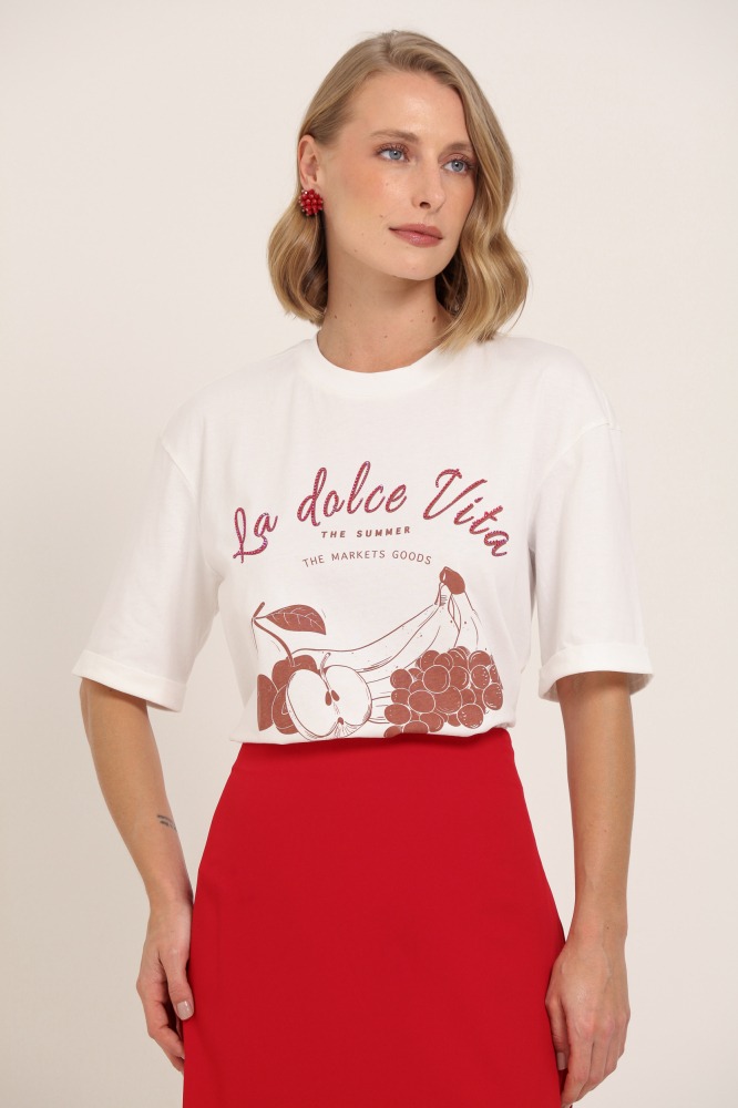 9037761 - Camiseta La Dolce Vita OFF-WHITE 9037761 - Camiseta La Dolce Vita OFF-WHITE