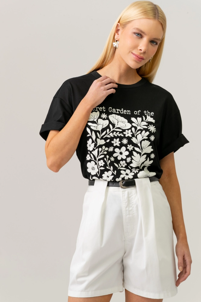 9037763 - Camiseta Secret Gardens PRETO 9037763 - Camiseta Secret Gardens PRETO - Imagem 1