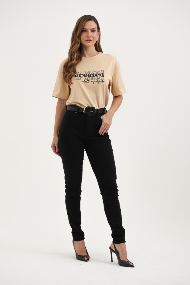 9037768 - Camiseta Created With A Purpose BEGE 9037768 - Camiseta Created With A Purpose BEGE