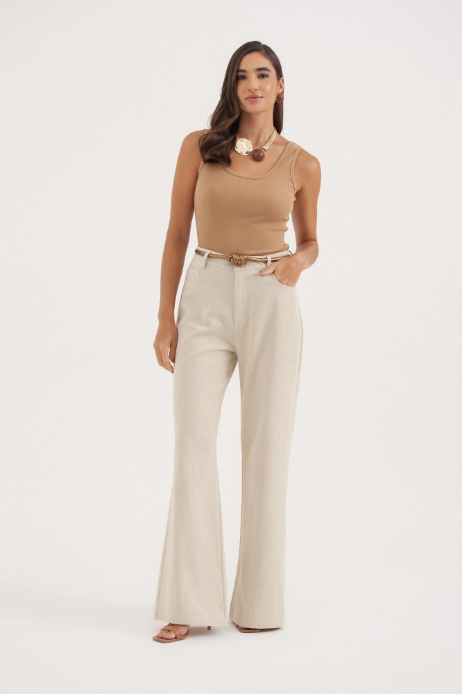 9037773 - Calça Reta Sarja AREIA 9037773 - Calça Reta Sarja AREIA - Imagem 1