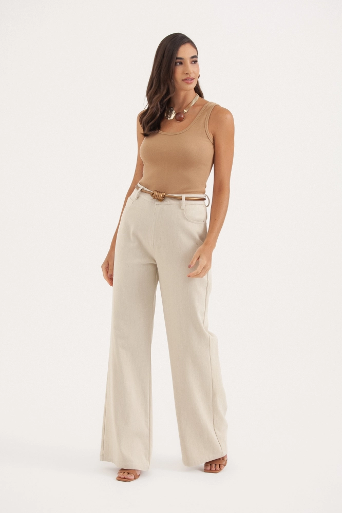 9037773 - Calça Reta Sarja AREIA 9037773 - Calça Reta Sarja AREIA - Imagem 2
