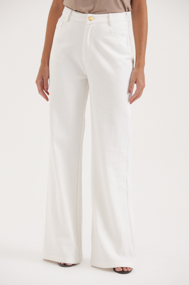 9037773 - Calça Reta Sarja BRANCO 9037773 - Calça Reta Sarja BRANCO