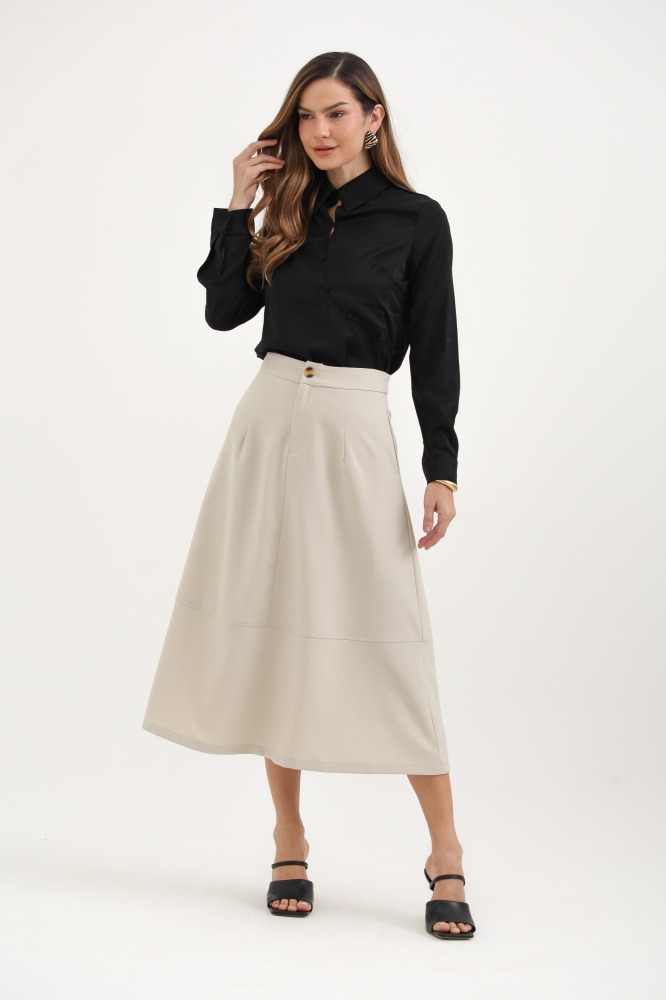 9037798 - Camisa Botões Diagonais PRETO 9037798 - Camisa Botões Diagonais PRETO