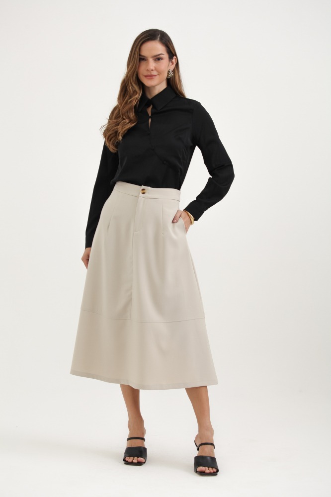 9037798 - Camisa Botões Diagonais PRETO 9037798 - Camisa Botões Diagonais PRETO