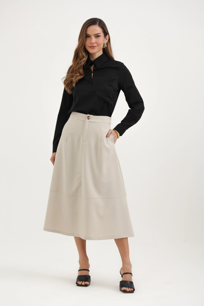 9037798 - Camisa Botões Diagonais PRETO - Imagem 2