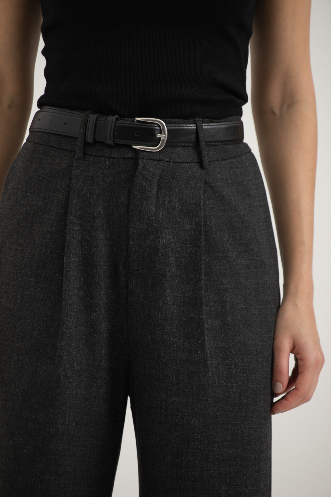 9037805 - Calça Alfaiataria Elástico Cós E Prega PRETO 9037805 - Calça Alfaiataria Elástico Cós E Prega PRETO