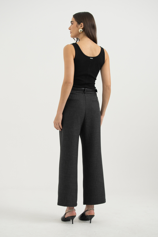 9037805 - Calça Alfaiataria Elástico Cós E Prega PRETO 9037805 - Calça Alfaiataria Elástico Cós E Prega PRETO