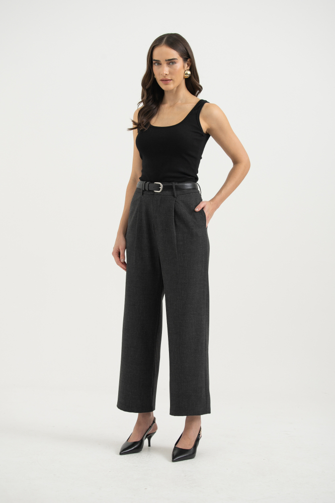 9037805 - Calça Alfaiataria Elástico Cós E Prega PRETO 9037805 - Calça Alfaiataria Elástico Cós E Prega PRETO