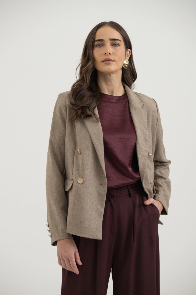9037806 - Blazer Abotoamento Duplo BEGE 9037806 - Blazer Abotoamento Duplo BEGE - Imagem 2