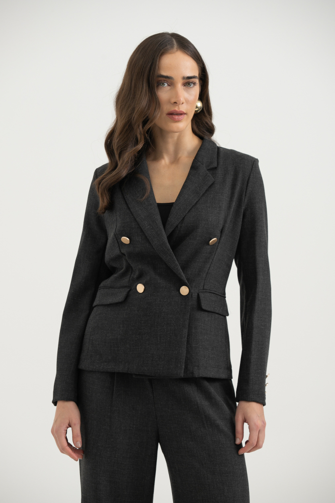 9037806 - Blazer Abotoamento Duplo PRETO 9037806 - Blazer Abotoamento Duplo PRETO