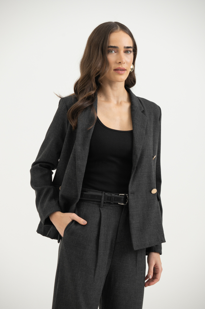 9037806 - Blazer Abotoamento Duplo PRETO 9037806 - Blazer Abotoamento Duplo PRETO