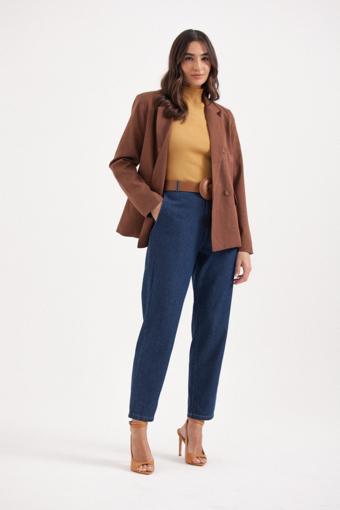 9037808 - Blazer Abotoamento Duplo MARROM 9037808 - Blazer Abotoamento Duplo MARROM