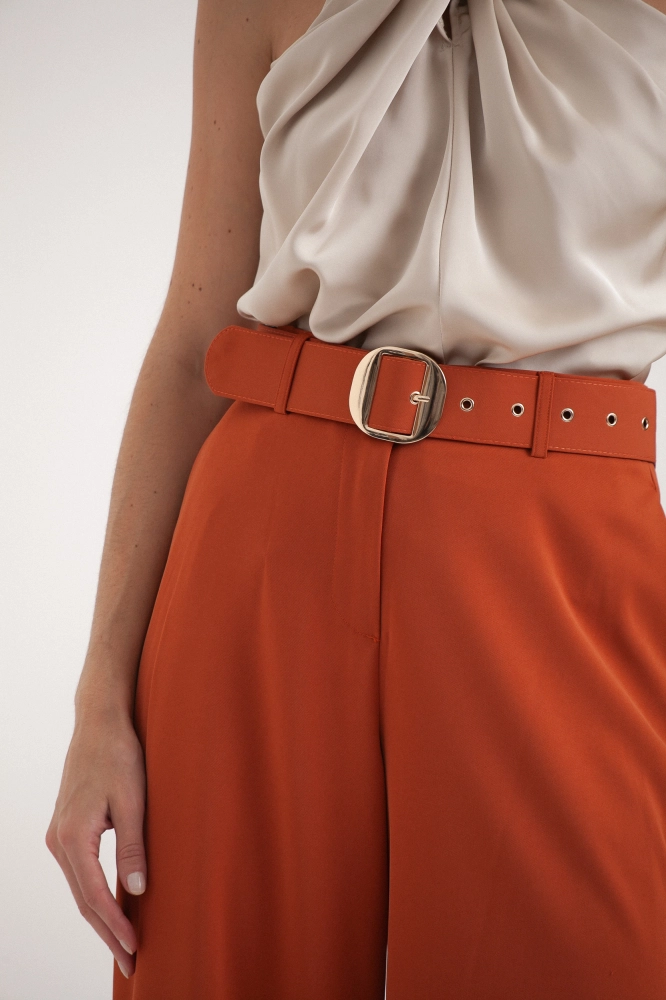 9037812 - Calça Pantalona Com Cinto FERRUGEM - Imagem 2