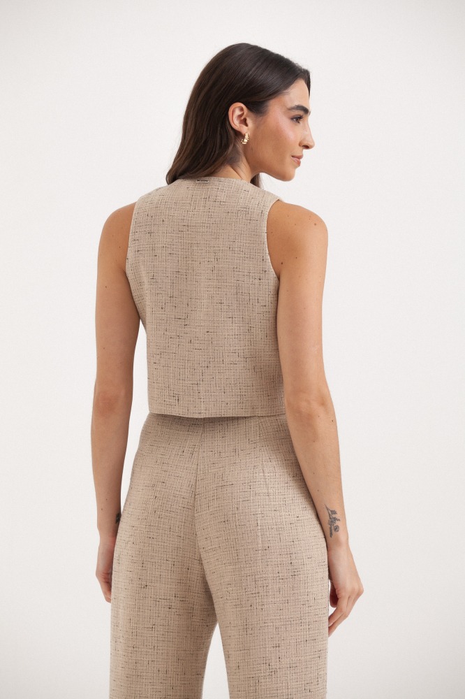 9037813 - Colete Tweed BEGE 9037813 - Colete Tweed BEGE