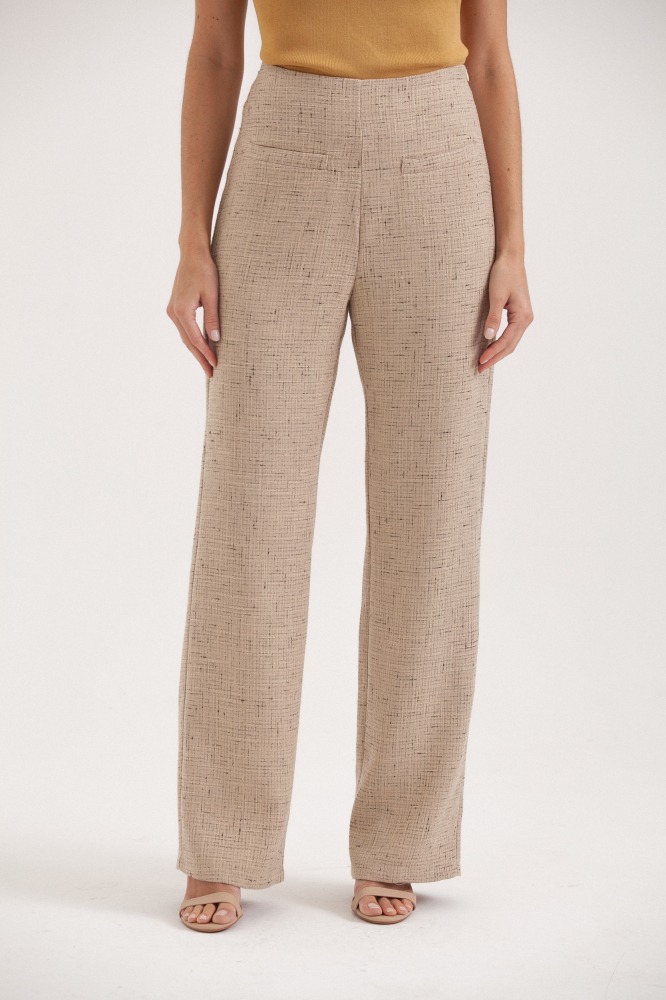 9037814 - Calça Reta Tweed BEGE 9037814 - Calça Reta Tweed BEGE