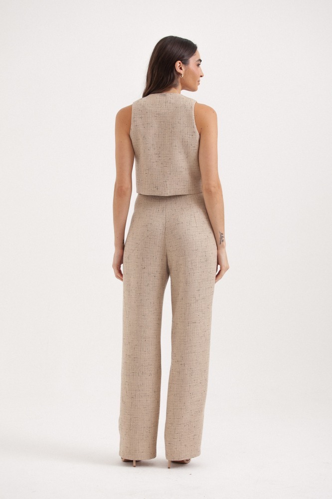9037814 - Calça Reta Tweed BEGE 9037814 - Calça Reta Tweed BEGE