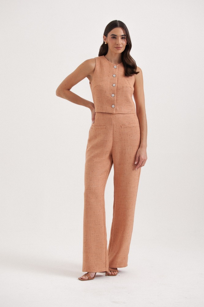 9037814 - Calça Reta Tweed SALMÃO