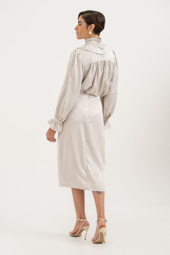 9037819 - Saia Midi Slip  BEGE
