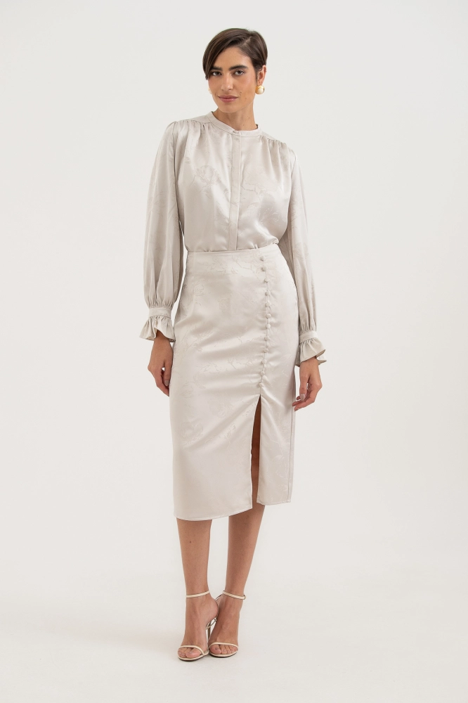 9037819 - Saia Midi Slip BEGE 9037819 - Saia Midi Slip BEGE - Imagem 1