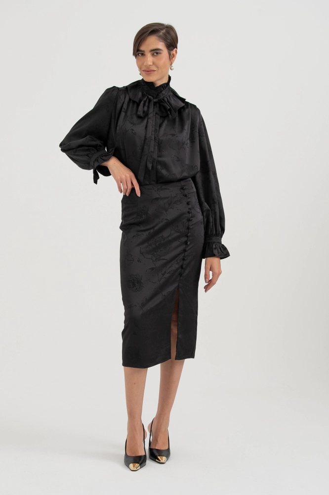 9037819 - Saia Midi Slip PRETO 9037819 - Saia Midi Slip PRETO - Imagem 1