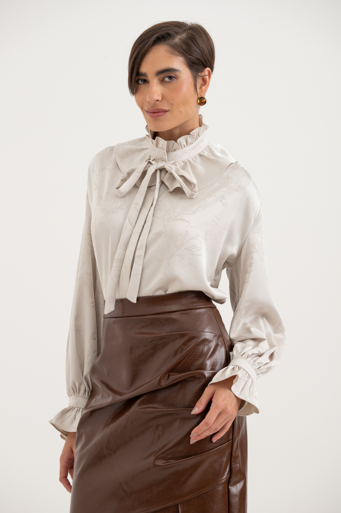 9037820 - Camisa Romantic Slip BEGE 9037820 - Camisa Romantic Slip BEGE