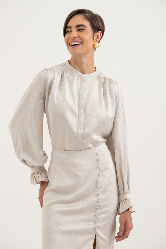 9037820 - Camisa Romantic Slip BEGE 9037820 - Camisa Romantic Slip BEGE