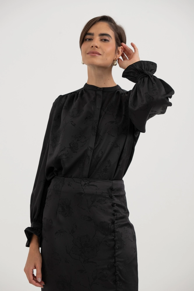 9037820 - Camisa Romantic Slip PRETO - Imagem 1