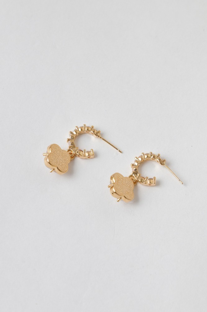 9037828 - Brinco com Strass e Pingente Chaton Folha DOURADO 9037828 - Brinco com Strass e Pingente Chaton Folha DOURADO