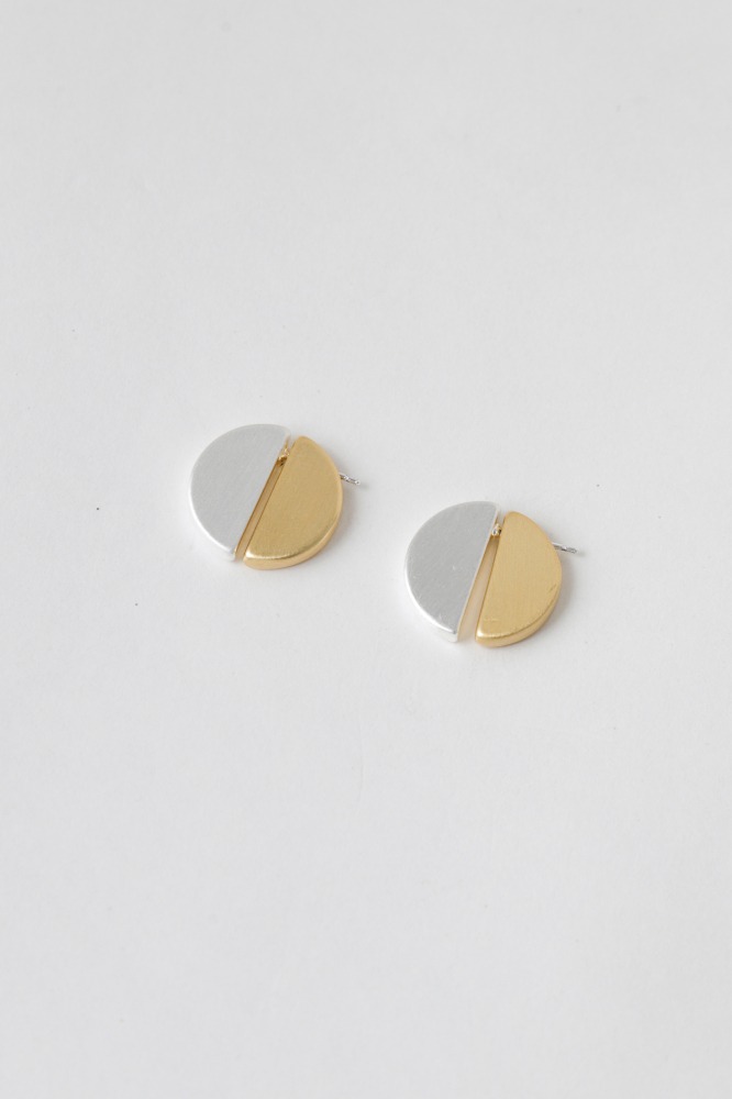 9037889 - Brinco Argola Preenchida Bicolor DOURADO 9037889 - Brinco Argola Preenchida Bicolor DOURADO