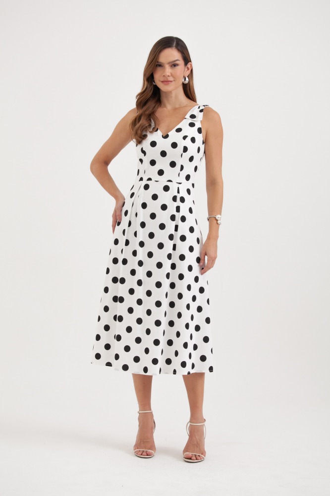 9037983 - Vestido Poá Laços BRANCO 9037983 - Vestido Poá Laços BRANCO