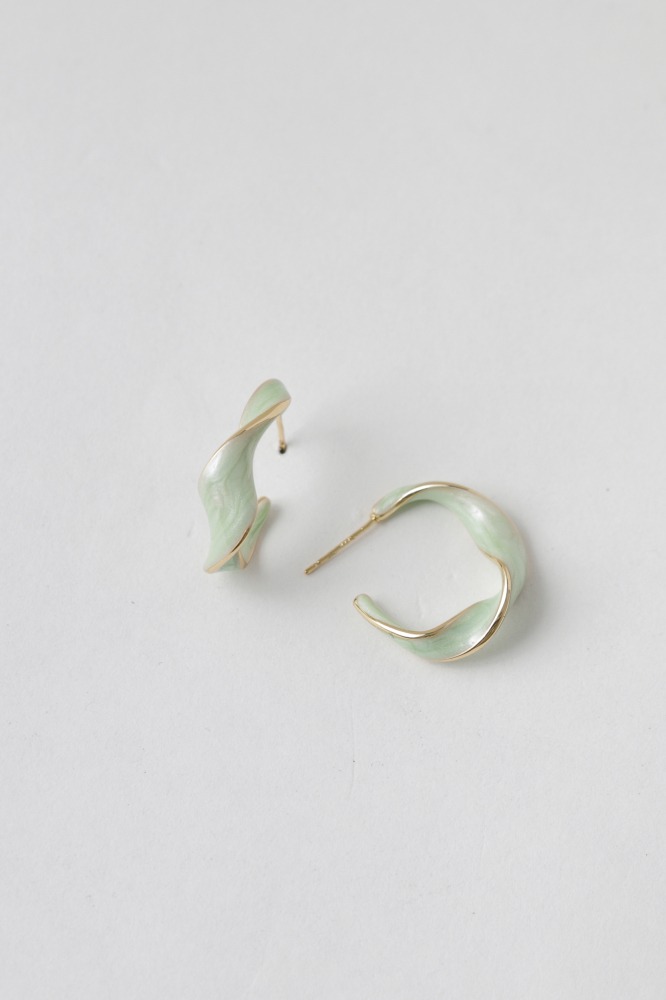 9037990 - Brinco Argola Pequena Esmaltada VERDE ÁGUA