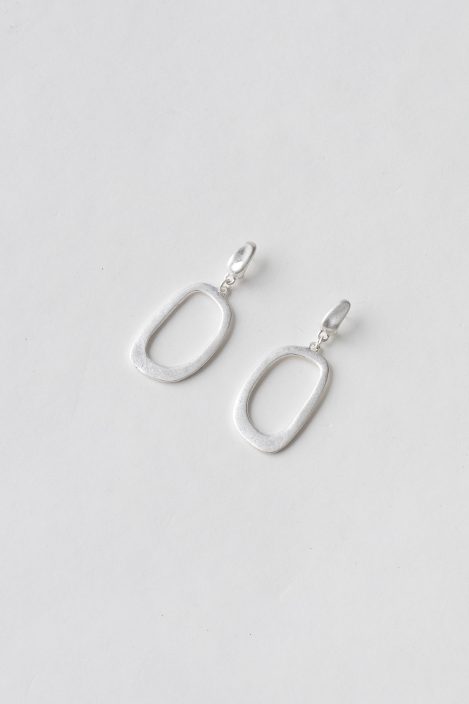 9038011 - Brinco Pendente Argola Orgânica PRATA