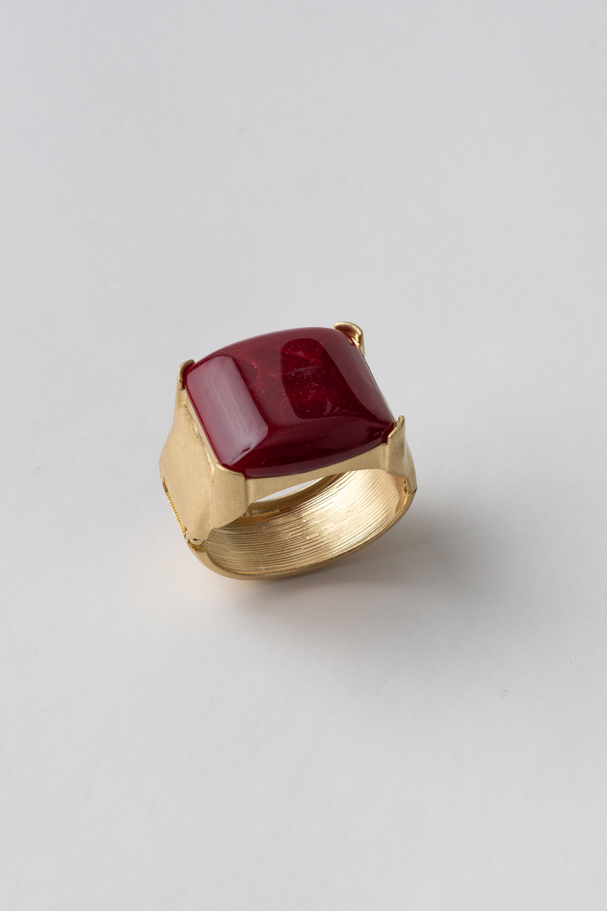 9038025 - Bracelete Largo Com Pedra Resinada VINHO