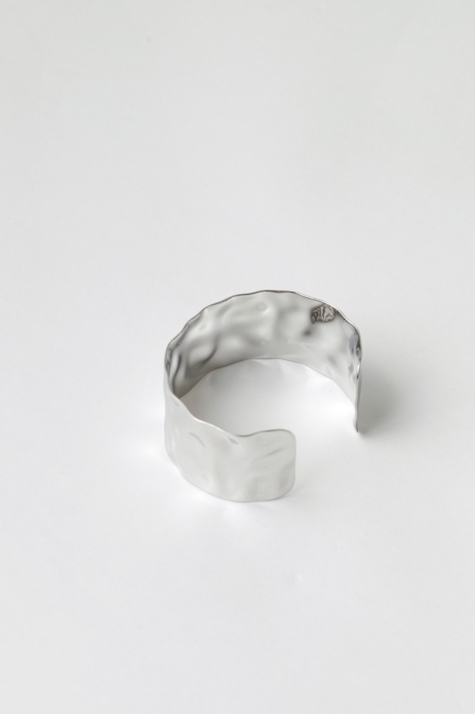 9038066 - Bracelete Largo Com Textura Amassadinha PRATA 9038066 - Bracelete Largo Com Textura Amassadinha PRATA