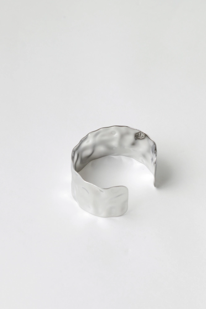 9038066 - Bracelete Largo Com Textura Amassadinha PRATA 9038066 - Bracelete Largo Com Textura Amassadinha PRATA - Imagem 2
