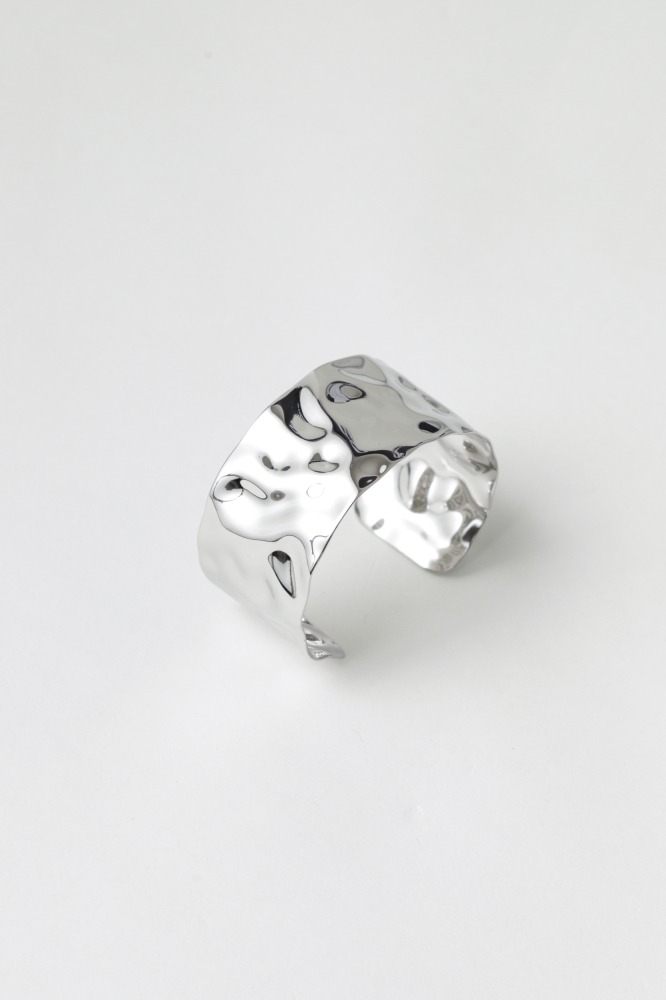 9038066 - Bracelete Largo Com Textura Amassadinha PRATA 9038066 - Bracelete Largo Com Textura Amassadinha PRATA