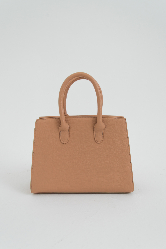 9038093 - Bolsa Satchel Estruturada Clássica BEGE 9038093 - Bolsa Satchel Estruturada Clássica BEGE