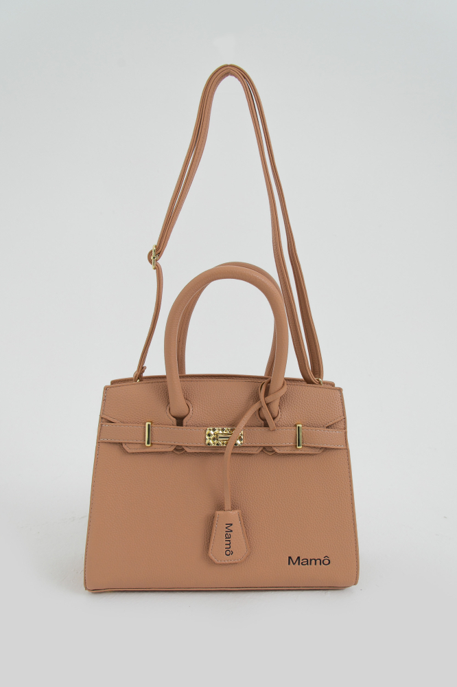 9038093 - Bolsa Satchel Estruturada Clássica BEGE 9038093 - Bolsa Satchel Estruturada Clássica BEGE