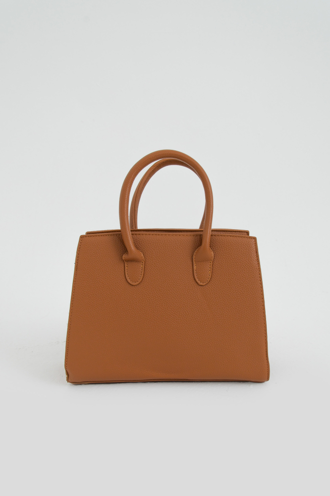 9038093 - Bolsa Satchel Estruturada Clássica CARAMELO 9038093 - Bolsa Satchel Estruturada Clássica CARAMELO