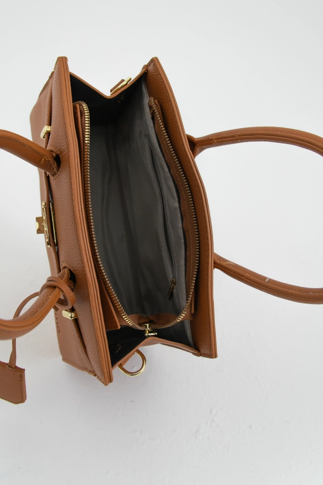 9038093 - Bolsa Satchel Estruturada Clássica CARAMELO 9038093 - Bolsa Satchel Estruturada Clássica CARAMELO - Imagem 2